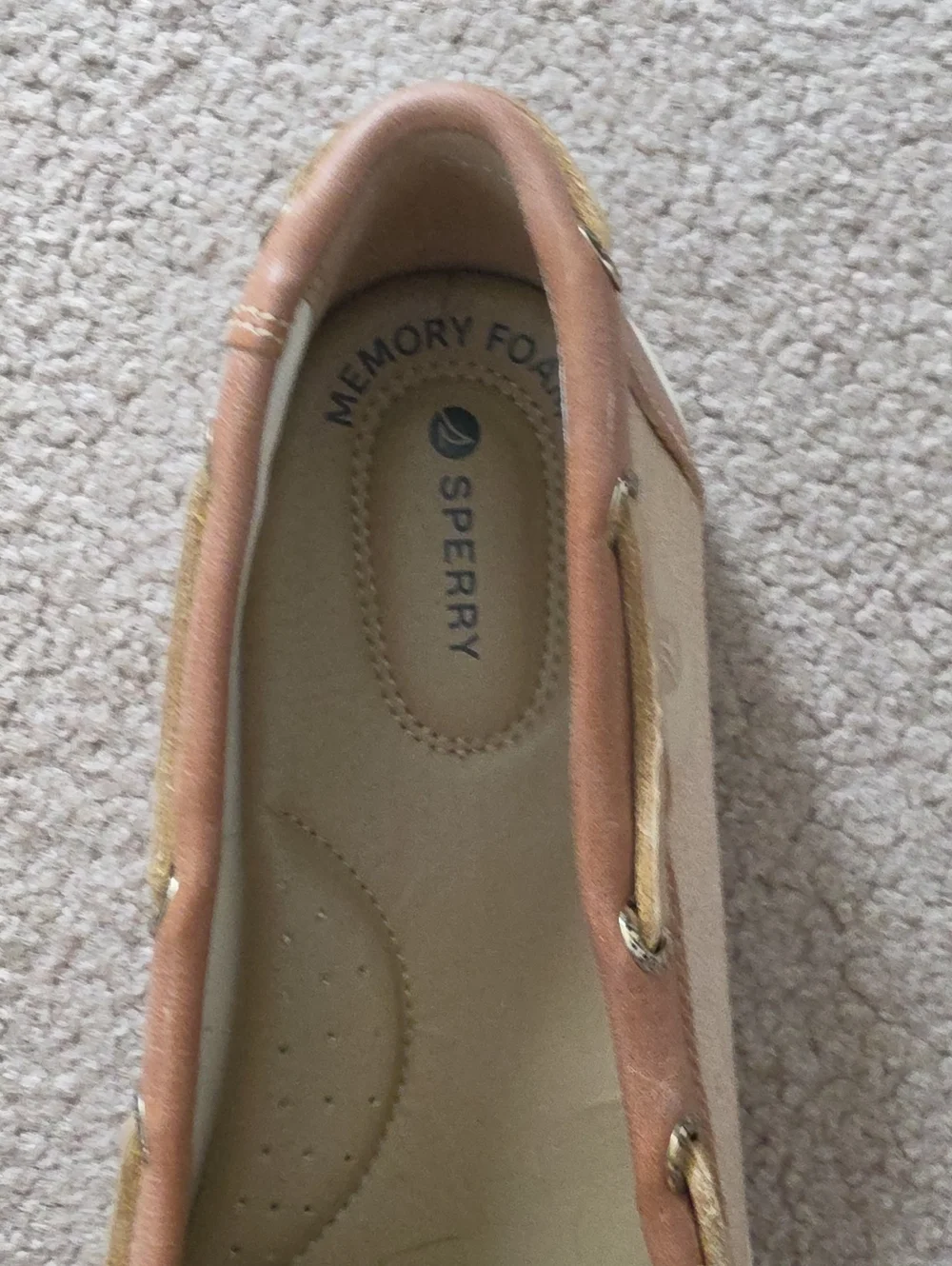 Sperry Women's Brown Leather Boat Shoes with Tan Laces